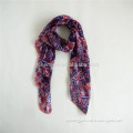 lady's infinity scarf,Europe trible printed viscose scarf shawl,muslin shawl
